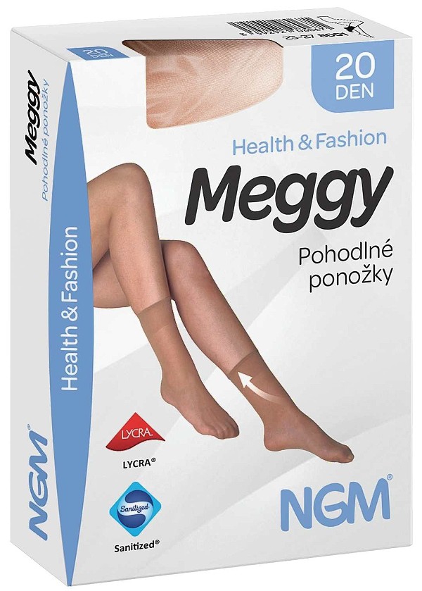 MEGGY ponožky 20 DEN s podpůrným tlakem 8 - 10 mmHg - 1 pár 